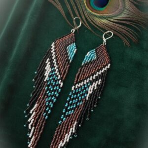 Seemnehelmestest kõrvarõngad "Linnutiib"