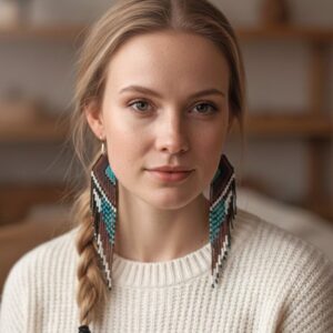 Seemnehelmestest kõrvarõngad "Linnutiib"