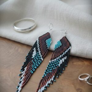 Seemnehelmestest kõrvarõngad "Linnutiib"