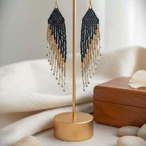 Seemnehelmestest kõrvarõngad “Öine sära”