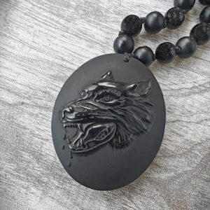 Obsidiaanist Hundpeaga kaelakee