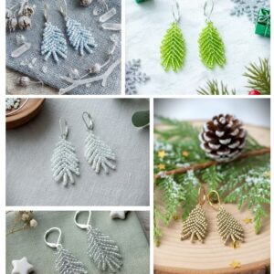 Seemnehelmestest kõrvarõngad "Pärlileht"