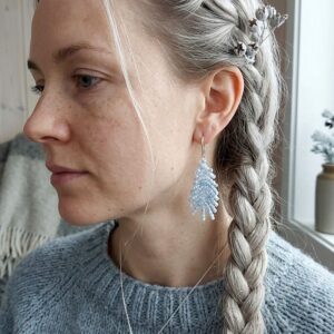 Seemnehelmestest kõrvarõngad "Pärlileht"